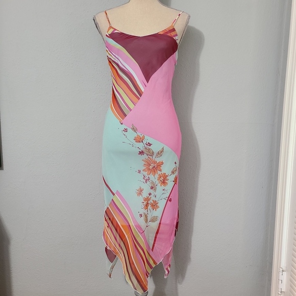 Zara Spaghetti Strap‎ Asymmetrical Dress Size Large - Picture 1 of 9